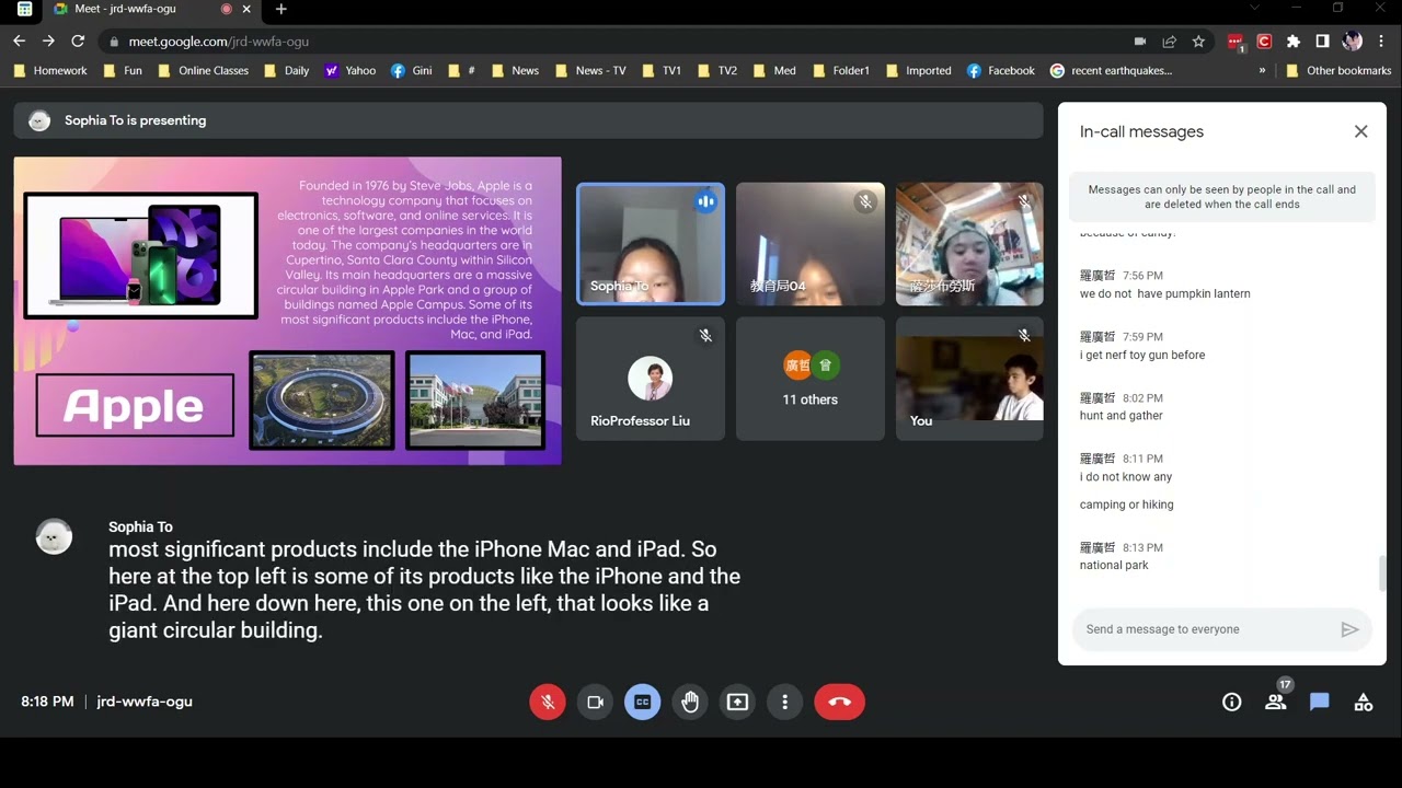 Sophia's Presentation