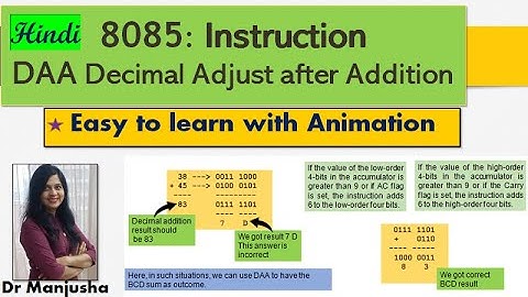 DAA instruction in 8085