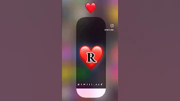 تصميم حرف R حالات واتساب فيديوهات تيك توك تصميم فيديوهات شاشة سوداء 