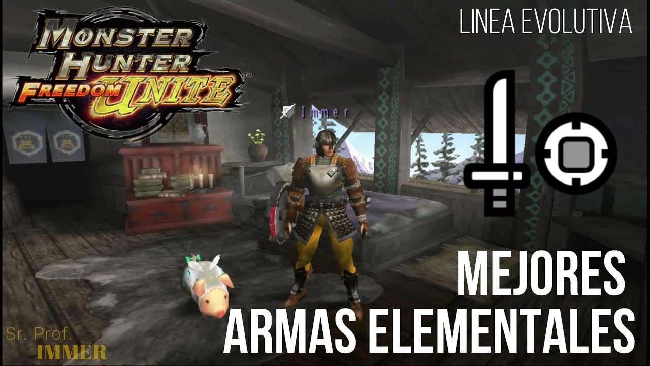 Mejores Espada y Escudo Elementales - Monster Hunter Freedom Unite/MHFU