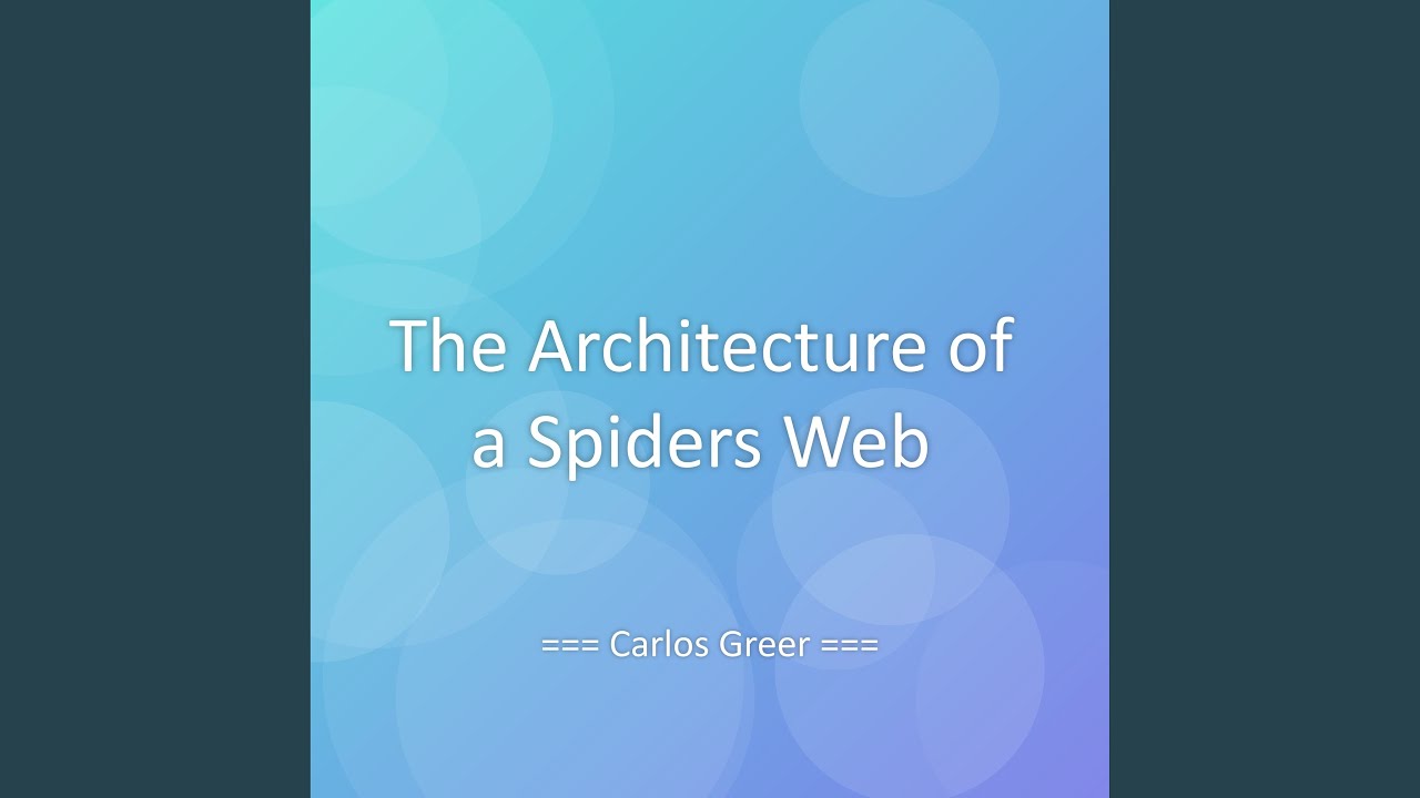 The Architecture of a Spiders Web