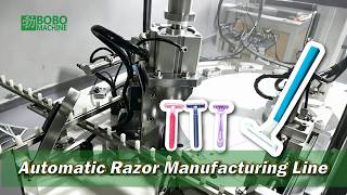 Automatic Razor Production Line + Disposable Shaving Razor Assembly + Manufacturing Process