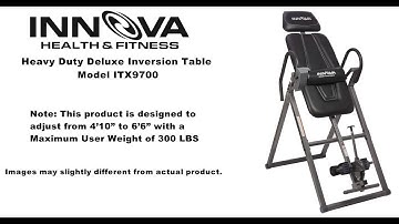 Innova Fitness ITX9700 Inversion Table Installation Guide