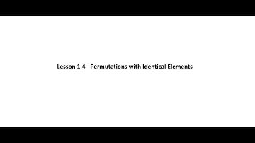 L 1 4 Permutations with Identical Elements