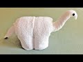 Towel art; How to Make Towel Animal  Dinosaur; Towel Origami; Towel folding design; Towel decoration