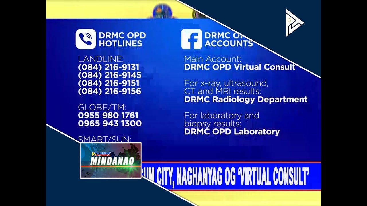 DRMC sa Tagum City, nagahanyag og 'Virtual Consult'