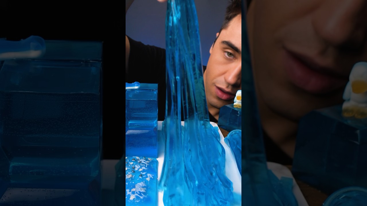 Best Jelly Noodles & Frozen Honey 🥶 ASMR !!