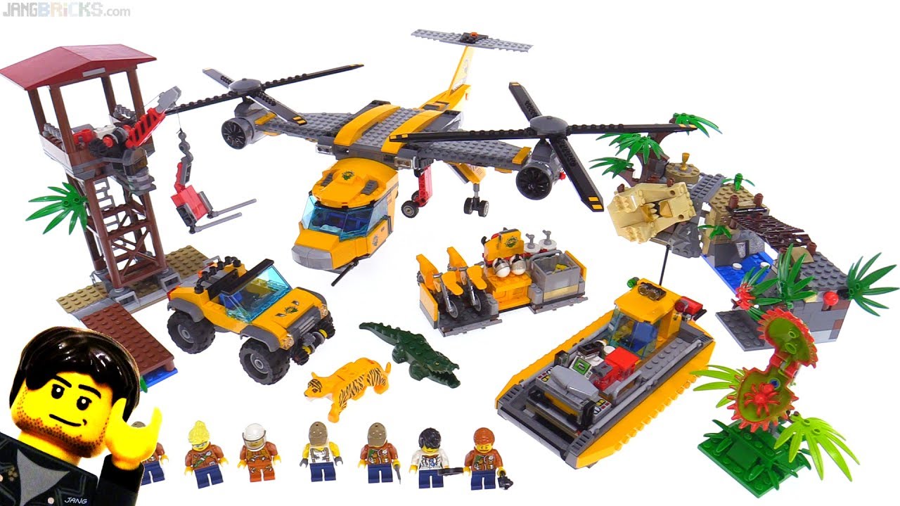 stamtavle Dronning Forstad LEGO City Jungle Air Drop Helicopter playset review 🐯 60162 - YouTube