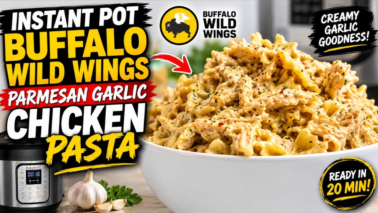 Instant Pot Buffalo Wild Wings Parmesan Garlic Chicken Pasta