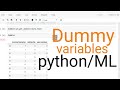 Dummy variables  machine learning tutorial using python