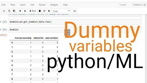 Dummy variables || machine learning tutorial using python
