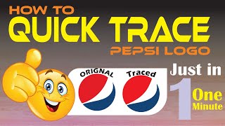 How to Quick Trace the Pepsi Logo in Corel Draw (Fast & Simple)