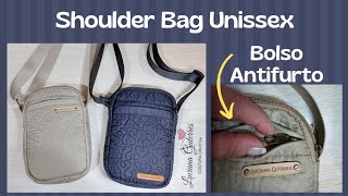 Shoulder Bag Unissex - Com Bolso Embutido Antifurto