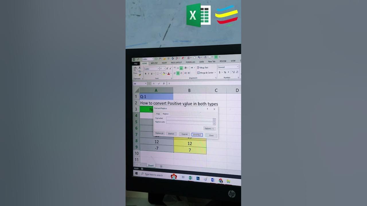 how-to-convert-positive-value-in-both-types-in-ms-excel-youtube
