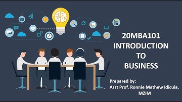 20MBA101-INTRODUCTION TO BUSINESS-MODULE 1