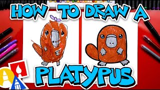 how to draw a cute cartoon platypus