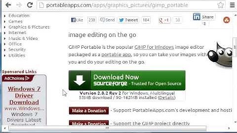 Download TheGIMP as a Portable App (no administrative install required)