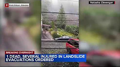 1 dead as landslide sweeps across roads, into homes in Alaska, officials say thumbnail