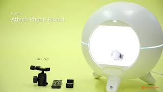 Foldio360 Smart Dome - How to Attach Phone Mount   Tips