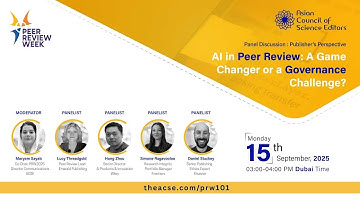 Publisher’s Perspective Panel: AI in Peer Review #prw2025 #peerreviewweek  #acse