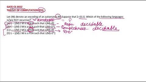 THEORY OF COMPUTATION TOC GATE CS PYQ 2021
