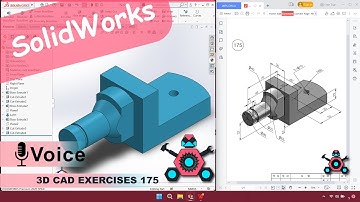 SolidWorks | 3D CAD EXERCISES 175 | StudyCadCam | Solution Tutorial |