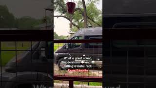 Thunderstorm 🌩️and ☔️ hitting metal roof #thunderstorm #weather #shorts #texas