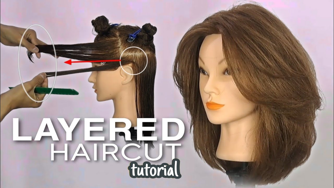 how to: LAYERED HAIRCUT,so easy, potong rambut layer mudah - YouTube