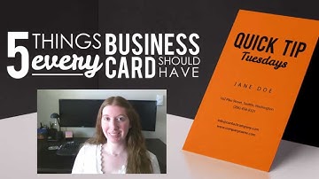 5 Things Every Business Card Should Have