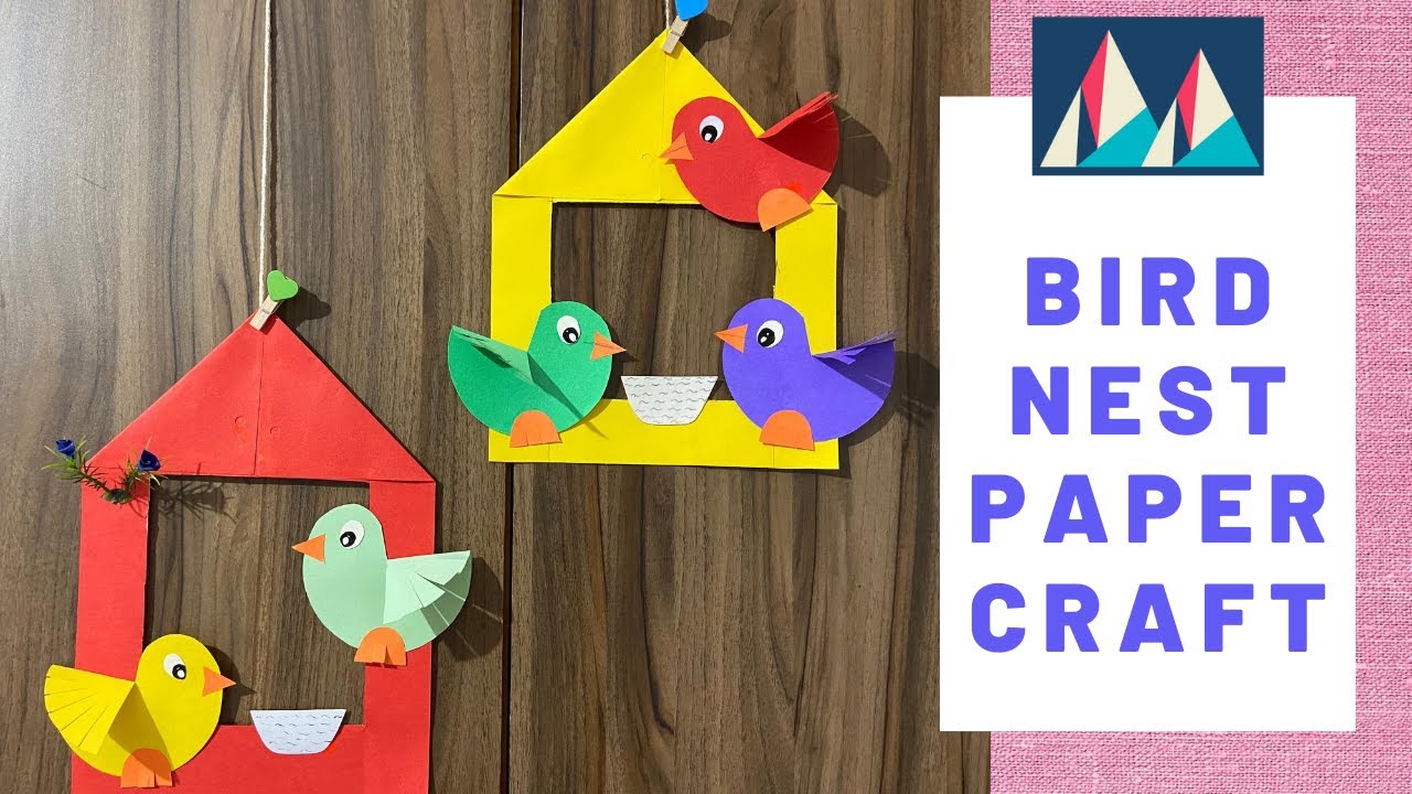 Birds Beautiful Nest Paper Craft  Home Decor Idea using paper 