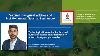 Virtual Inaugural  Address of Prof Mohammad Naushad Emmambux