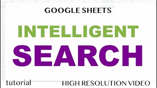 Google Sheets - Intelligent Search to Filter Data