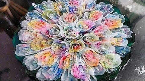 3D flower resin bloom realistic/Gorgeous Resin bloom_Epoxy