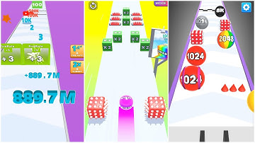 ASMR 2048 Merge Battle | Jelly Run vs Ball Merge vs Numb Shoot | Record 512g–13000B–16k