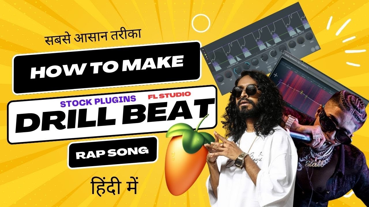 How To Make Drill Rap Music (FL Studio Stock Plugin) FL Studio With