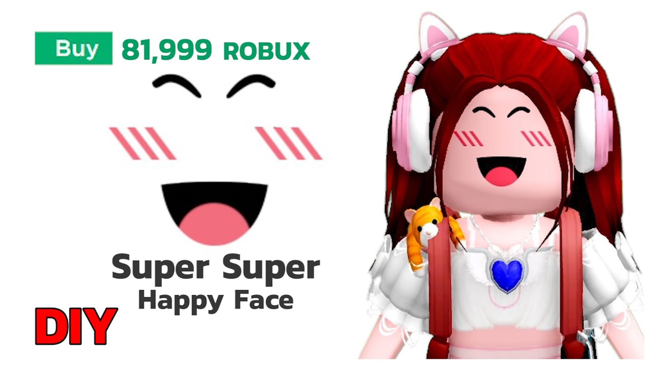 96 Faces in Roblox ideas  roblox, create an avatar, super happy face