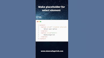 Make placeholder for select element