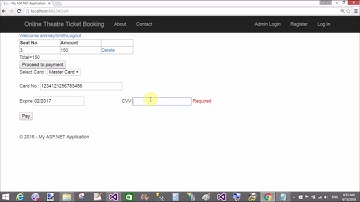 Online Theatre Ticket Booking Project in ASP.NET C#