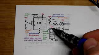 Schematic Pull Up Resistor Helps 555 Timer Output Fully Turn Off PNP BJT