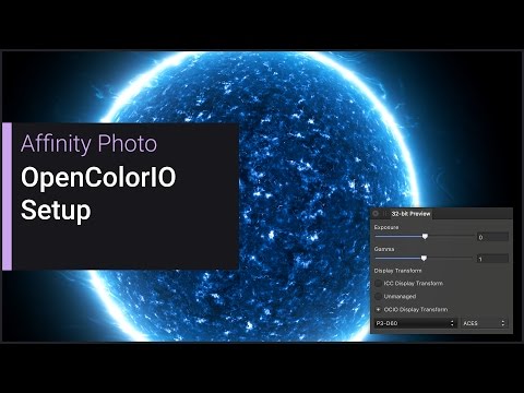 OpenColorIO Setup (Affinity Photo)