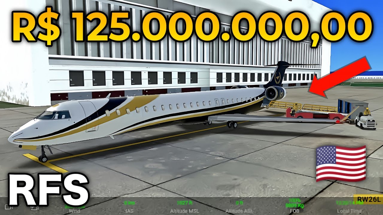 👨🏽‍✈️ PEGUEI UM JATO PRIVADO DE R$ 125 MILHÕES! 🇺🇸 (RFS)