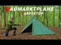 Regendichtes Shelter für 3 Personen aus einer Baumarktplane 6 x 3 Meter