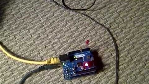 Arduino ethernet shield LED control