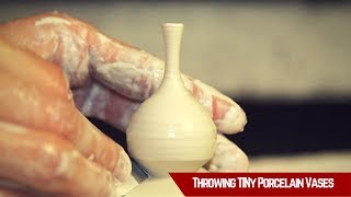 Throwing Tiny Porcelain Vases - Matt Horne Pottery