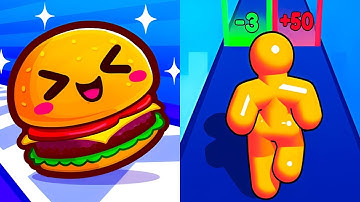 Food Run VS Tall Man Run 🥪🍔🌞🎃 Max Levels Android iOS Gameplay