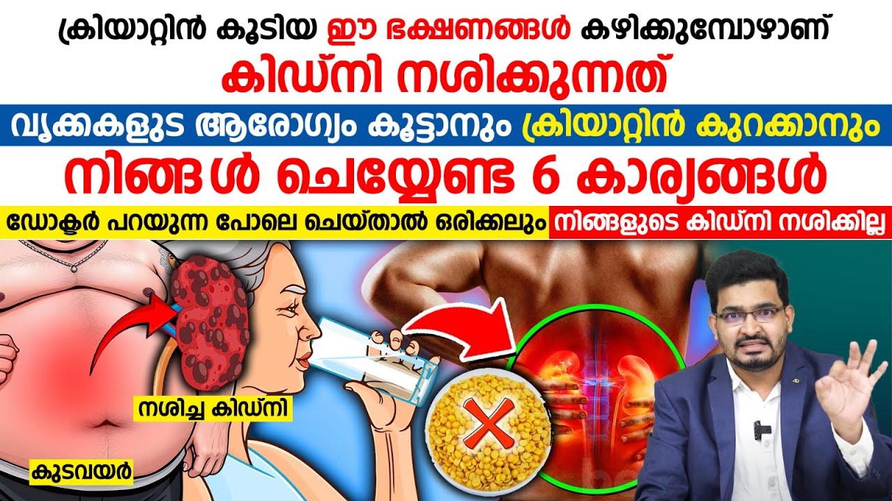 ക്രിയാറ്റിൻ കുറയാൻ ഈ ഒരു 4 ടിപ്സ് ചെയ്‌താൽ മാത്രം മതി | Dr Basils Yosuf | kidney malayalam