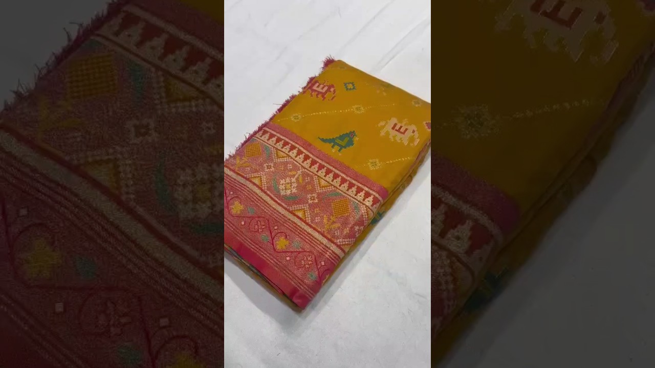 Patola Leheriya Peacock Ikkat Saree