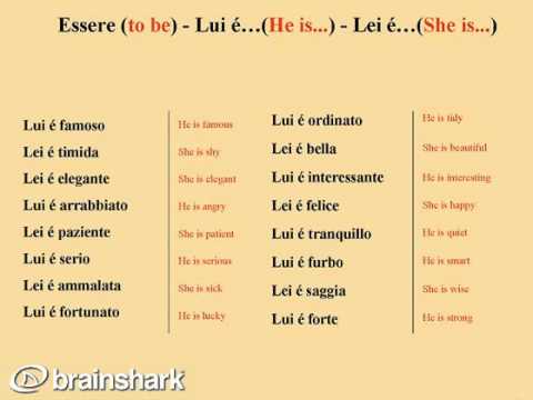 Italian for beginners 9 - lui é - lei é - he is - she is 