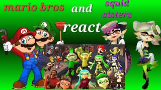 mario bros and squid sisters react to alex spider  squid-nanigans