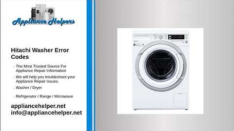 Hitachi Washer Error Codes